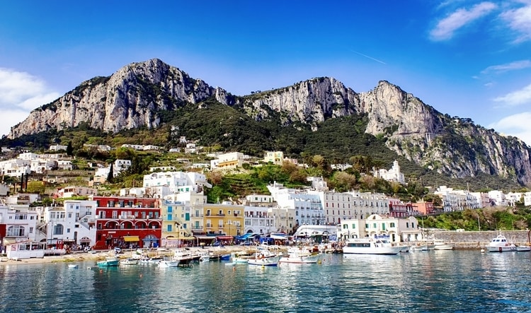 De bestemmingen Capri in Italië