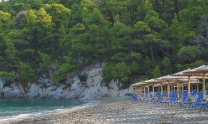 Kastani beach op Skopelos