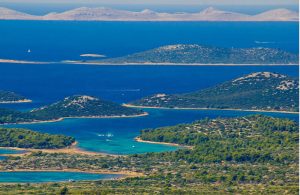 Kornati eilanden voor de kust van Zadar in Kroatië