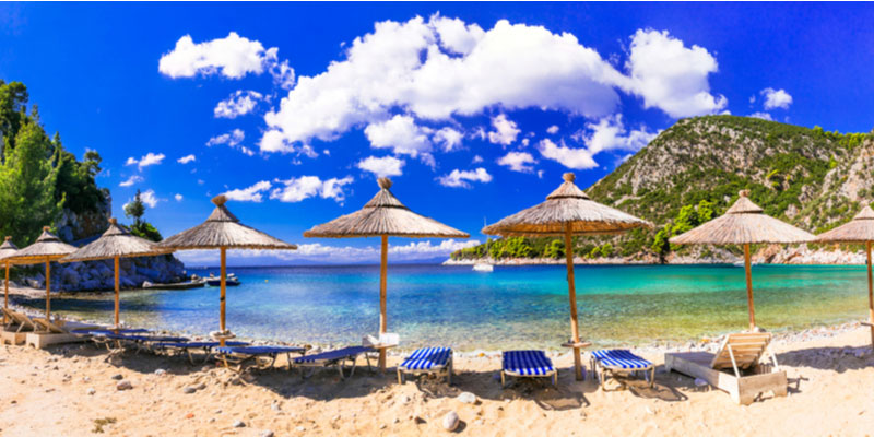 Limnonari beach op Skopelos