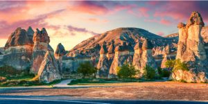Magische landschap van Cappadocië in Turkije