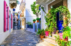 Traditionele straatjes in Skopelos-stad