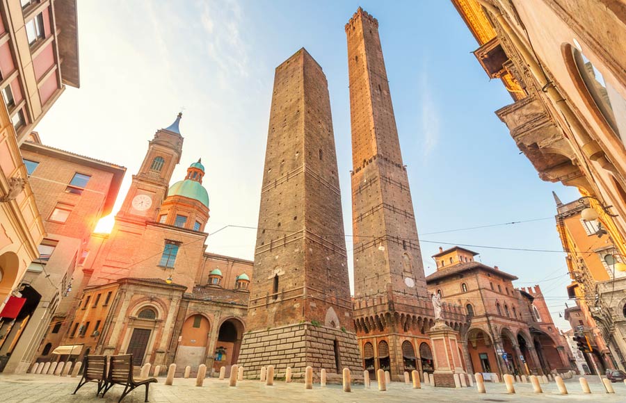 Asinellie Garisenda torens van Bologna
