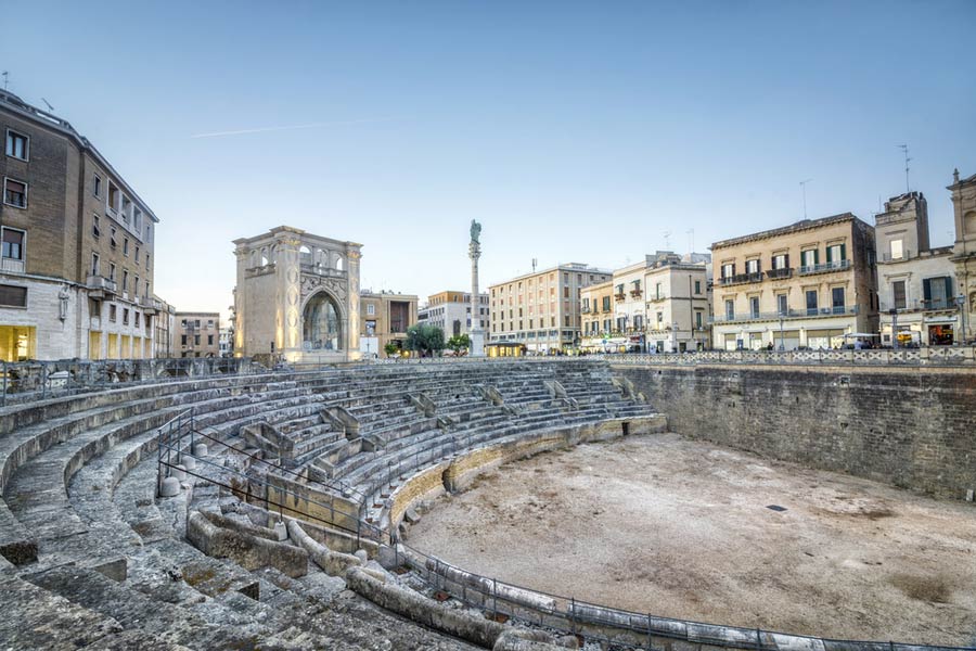 Het amfitheater in Lecce
