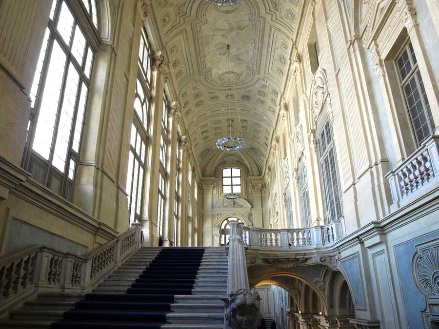 Interieur van Palazzo Madama in barokke stijlen