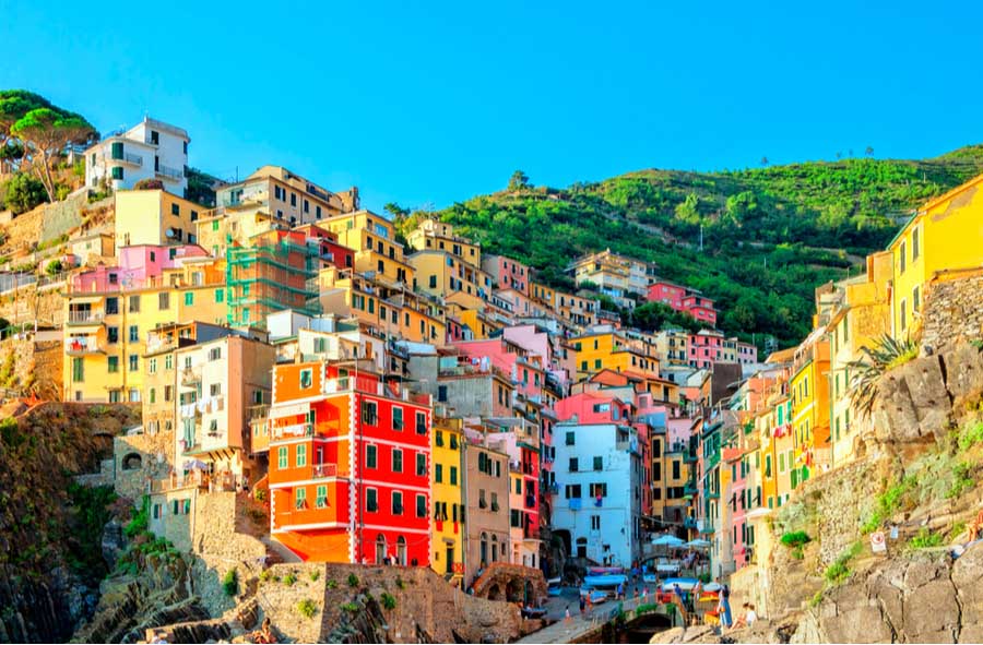 Mooie kleurrijke huizen in Riomaggiore