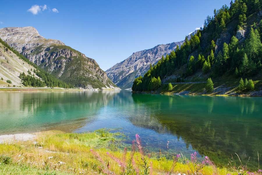 Het meer Lago di Livigno