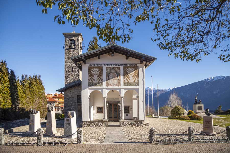 Madonna del Ghisallo kerk dichtbij Bellagio