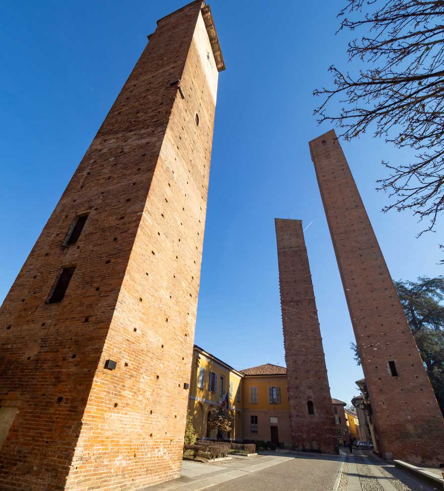 De middeleeuwse torens in Pavia