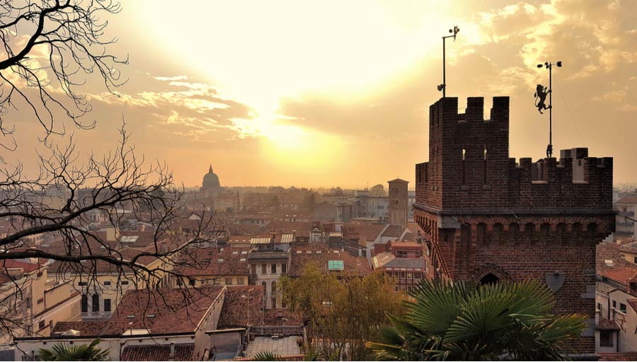Uitzicht over Udine vanaf het kasteel